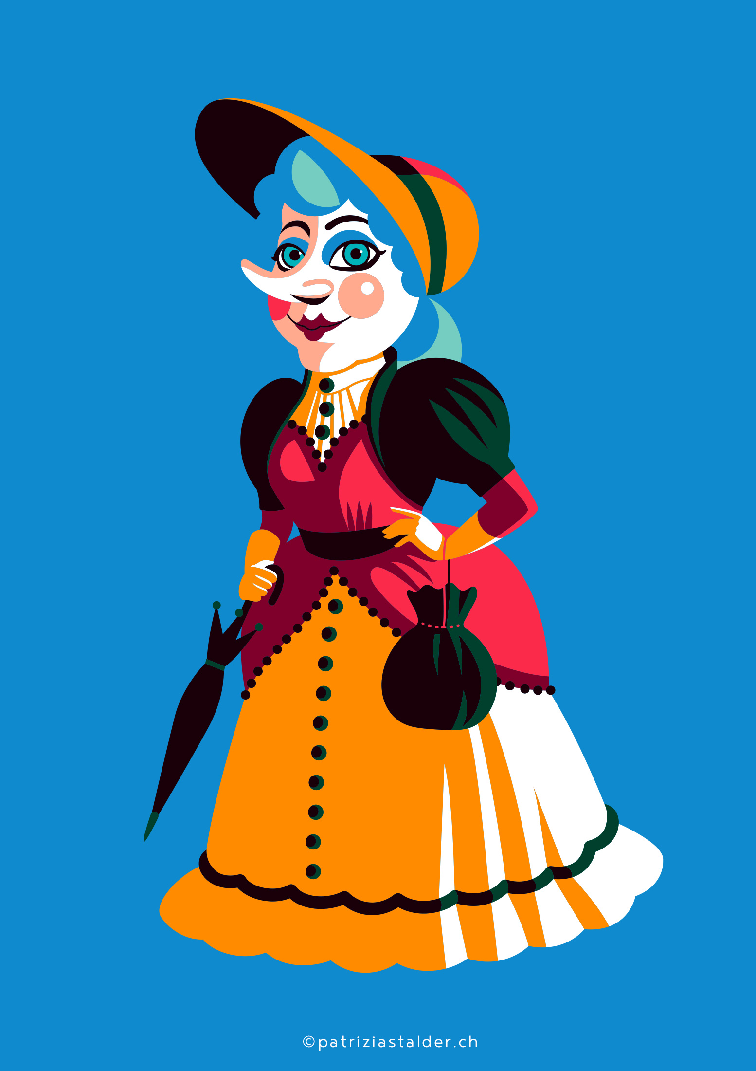 Offiziells, Basler Fasnacht, Caracter Design, Illustration, Cover Design, Vektor Illustration, Illustratorin, Basel, Schweiz