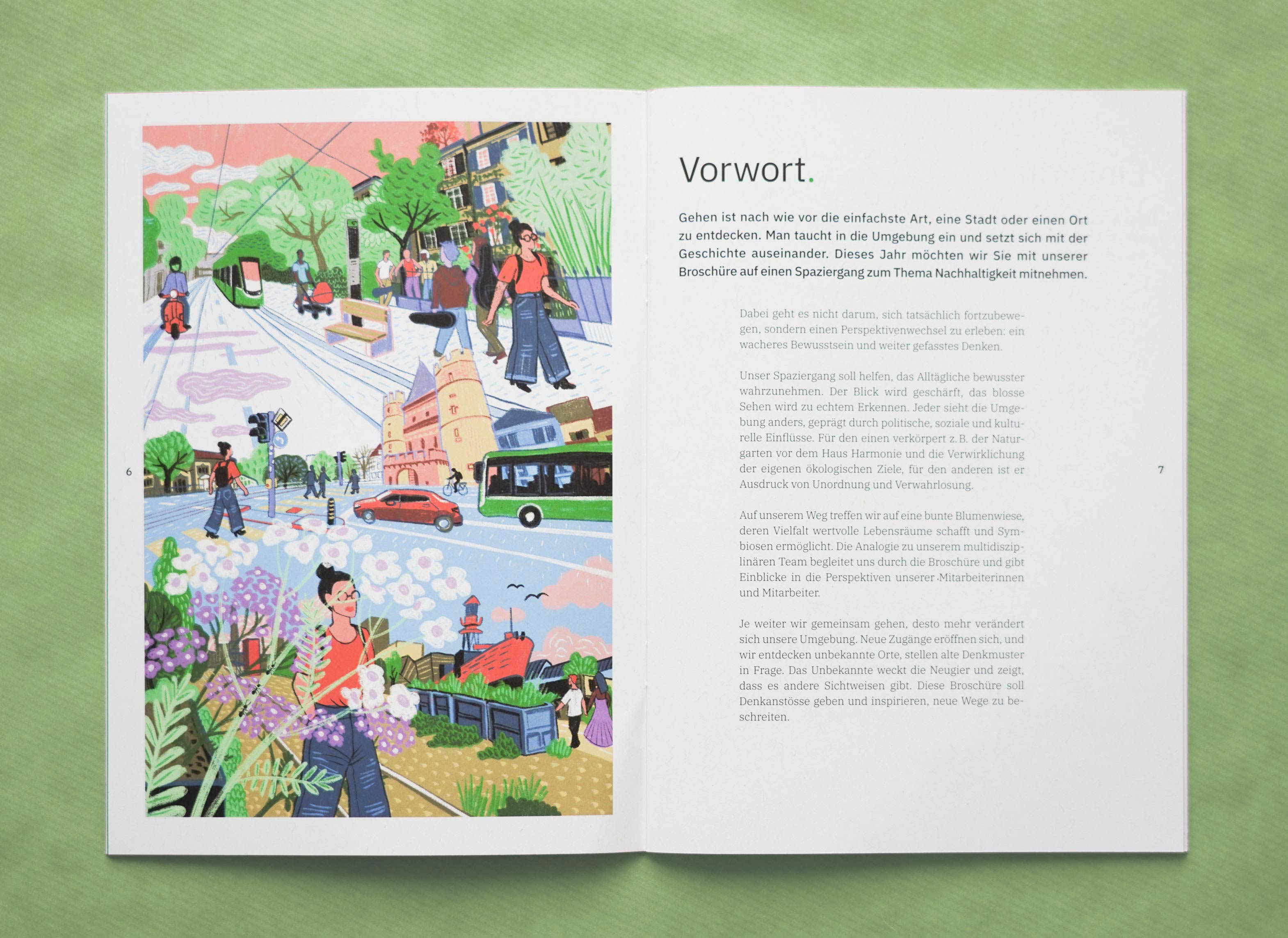 Nachhaltigkeit als Unternehmen - Illustrationen - Patrizia Stalder - Illustration - Wandmalerei - Grafik Design - Naming & Konzept - Corporate Design - Webdesign (Responsive) - Print Design - Mode Design - Taschen Design - Beschriftung - Fotografie - Malerei - Künstelerin Schweiz - Austellungen Basel - Kunst - Live-