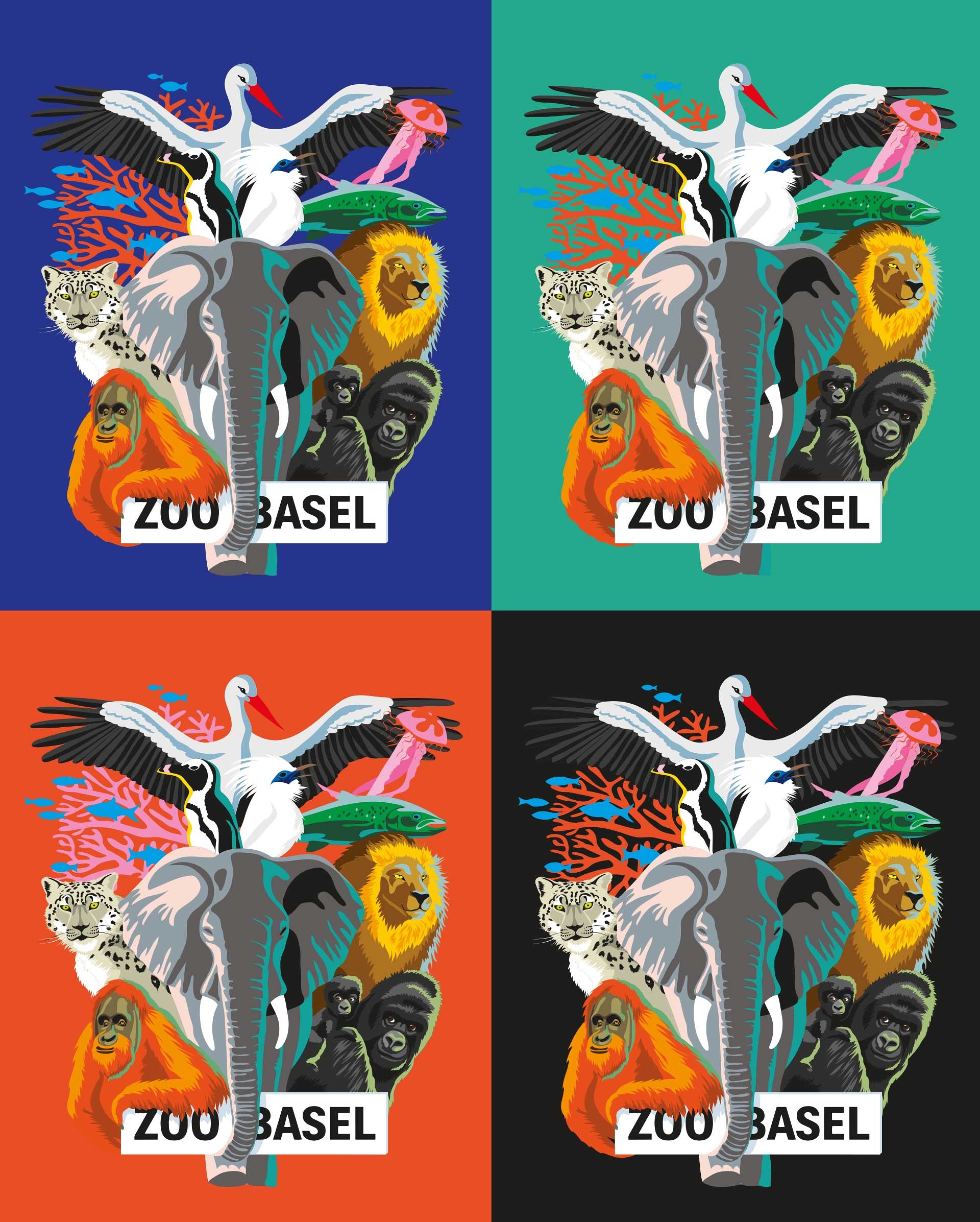 Zoo Basel - Projekt - Patrizia Stalder - Illustration - Wandmalerei - Grafik Design - Naming & Konzept - Corporate Design - Webdesign (Responsive) - Print Design - Mode Design - Taschen Design - Beschriftung - Fotografie - Malerei - Künstelerin Schweiz - Austellungen Basel - Kunst - Live-