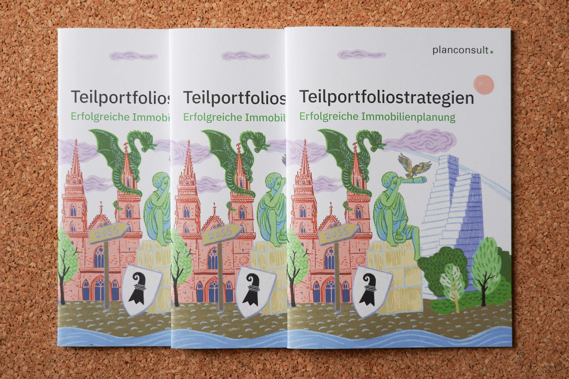 Illustration Planconsult Broschüre - Patrizia Stalder - Illustration - Wandmalerei - Grafik Design - Naming & Konzept - Corporate Design - Webdesign (Responsive) - Print Design - Mode Design - Taschen Design - Beschriftung - Fotografie - Malerei - Künstelerin Schweiz - Austellungen Basel - Kunst - Live-